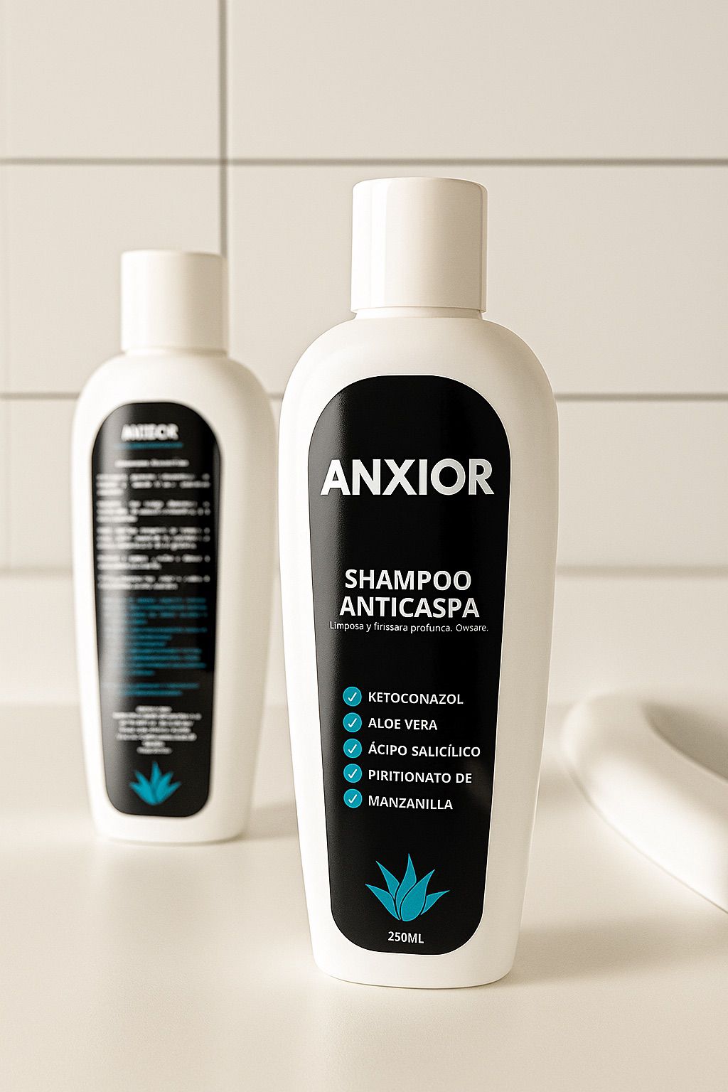 Shampoo Anti Caspa Premium ANXIOR – Con Ketoconazol y Aloe Vera