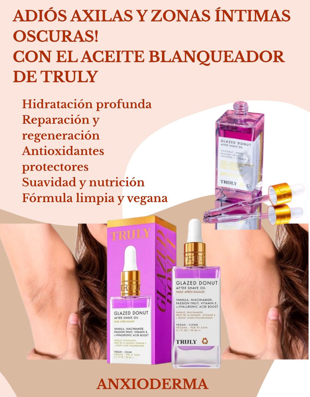 Aceite Aclarante para Axilas y Zonas Íntimas